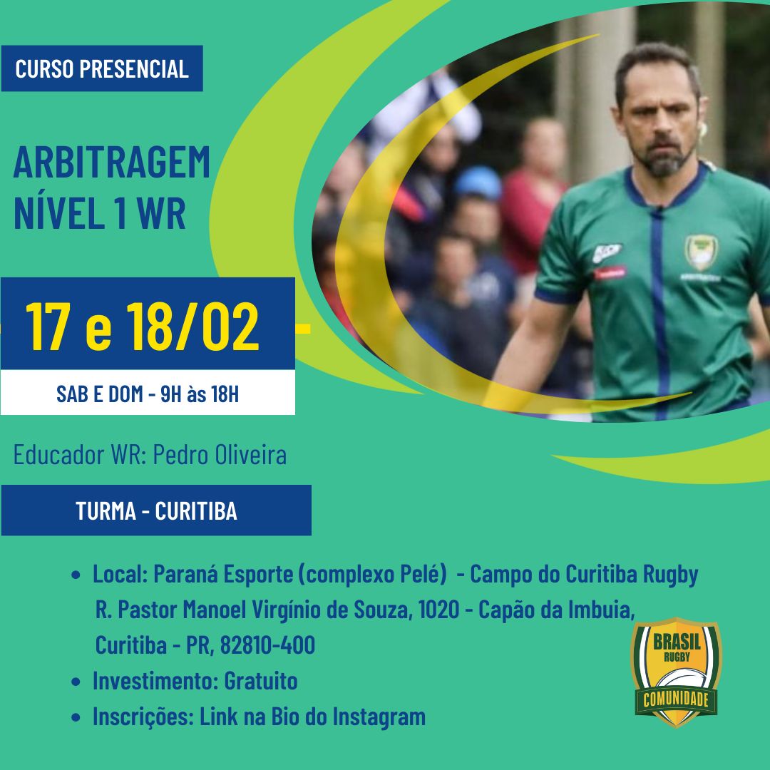 Curso de Arbitragem WR Nivel 1 em Curitiba, PR – Inscreva-se já