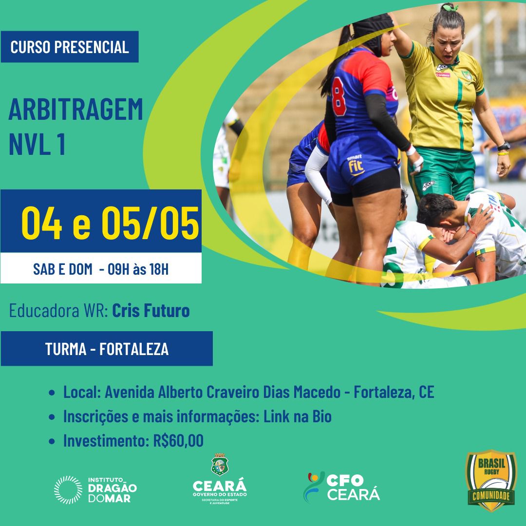 Curso de Arbitragem WR Nível 1 em Fortaleza (CE) em maio: inscreva-se!