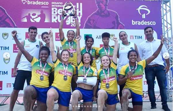 Brasil termina com o vice no masculino e feminino no Desafio Internacional de Beach Rugby