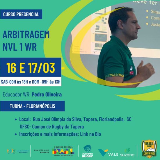Curso de Arbitragem NVL 1 WR em Florianópolis: Inscreva-se já