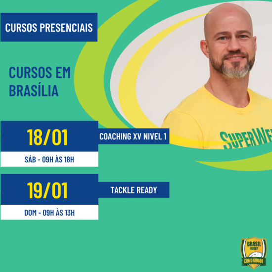 Cursos disponíveis em Brasília, nos dias 18 e 19 de Janeiro