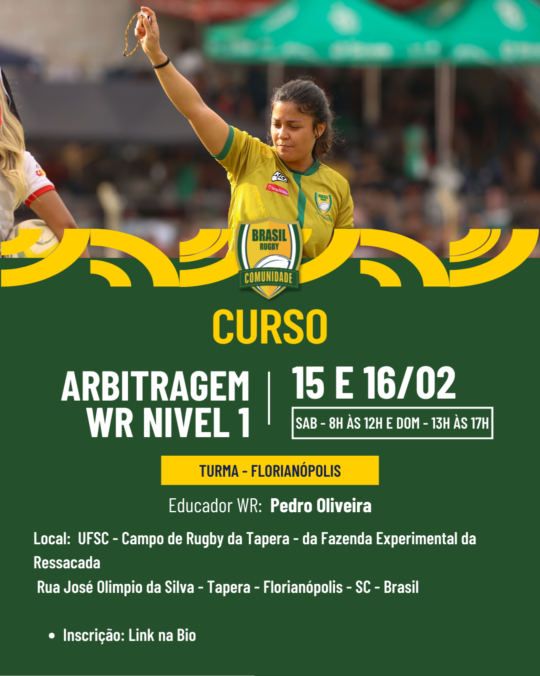 Curso disponível: Arbitragem NVL 1 da World Rugby